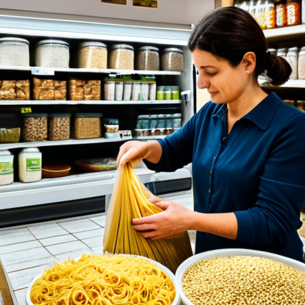 제로웨이스트 운동의 역사와 발전 - Bulk Shopping in Italy** "A bright and airy Italian *negozio sfuso* (bulk store). A woman in casual...